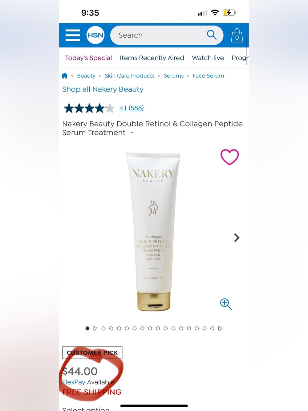 Nakery Beauty Double Retinol & Collagen Peptide Serum Treatment NWT - Picture 2 of 7